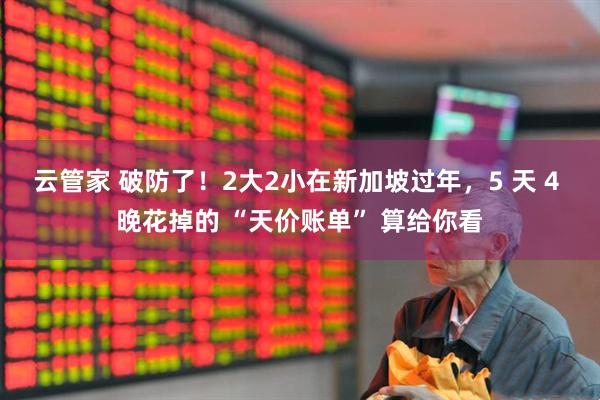 云管家 破防了！2大2小在新加坡过年，5 天 4 晚花掉的 “天价账单” 算给你看